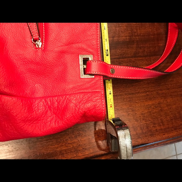 Clark’s coral red leather satchel/purse - Picture 4 of 6